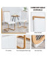 Modern White Stone Table Set with Foldable Desk and Chair