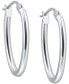 ფოტო #3 პროდუქტის Polished Oval Small Hoop Earrings, 15mm, Created for Macy's