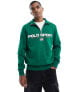 Фото #3 товара Polo Ralph Lauren Sport Capsule logo front half zip sweatshirt in mid green