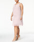 Фото #3 товара Plus Size Rhinestone Chiffon Dress & Capelet