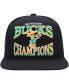 Фото #3 товара Men's Black Milwaukee Bucks Hardwood Classics SOUL Champions Era Diamond Snapback Hat
