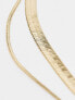 Фото #2 товара Pieces exclusive 18k plated 2 chain necklace in gold