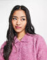 Фото #4 товара Vero Moda fluffy button through knitted top in pink