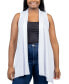 ფოტო #1 პროდუქტის Plus Size Asymmetric Open Front Cardigan Sweater