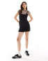 Фото #4 товара ASOS DESIGN 2 in 1 mini slip dress with mesh underlay in animal print