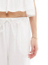 Фото #5 товара IIsla & Bird narrow waist beach trouser co-ord in white