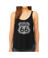 Women's Premium Word Art Flowy Tank Top- Cities Along The Legendary Route 66