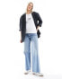 ASOS DESIGN Maternity wide leg dad jeans in mid blue Голубой, 38 - фото #2