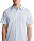 Фото #3 товара Men's Slim-Fit Stretch Stripe Button-Down Shirt