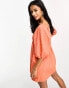 Nobody's Child Petite Kylie gingham mini dress in orange and pink Orangefarbenes Karomuster, 44 - фото #3