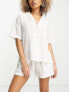 Фото #1 товара Lindex Exclusive short sleeve pyjama set in white