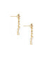 Reflective Cubic Zirconia 18K Gold Plated Dangle Earrings