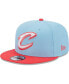 Фото #1 товара Men's Powder Blue, Red Cleveland Cavaliers 2-Tone Color Pack 9FIFTY Snapback Hat
