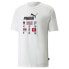 Puma The Neverworn Graphic Crew Neck Short Sleeve T-Shirt Mens White Athletic Ca