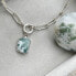 Колье Decadorn Chunky Agate Glow white, green, silver - фото #2