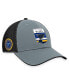 Фото #1 товара Men's Gray, Black St. Louis Blues Authentic Pro Home Ice Trucker Adjustable Hat