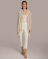 ფოტო #4 პროდუქტის Donna Karan Women's Drape-Front Metallic Cardigan