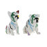 Decorative Figure DKD Home Decor Multicolour Dog Lacquered 20 x 12,5 x 17,5 cm (2 Units)