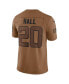 Фото #2 товара Men's Breece Hall Brown Distressed New York Jets 2023 Salute To Service Limited Jersey