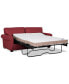 Фото #4 товара Orid 77" Full Roll Arm Leather Sleeper, Created for Macy's