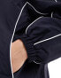 ASOS DESIGN track jacket with piping detail in navy