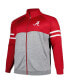 Фото #3 товара Men's Crimson Alabama Crimson Tide Big and Tall Fleece Full-Zip Jacket