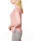 Фото #3 товара Women's Cable-Knit Drop-Shoulder Sweater