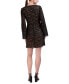 Фото #6 товара Women's Burnout Faux-Wrap Mini Dress