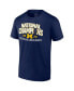 Фото #2 товара Men's Navy Michigan Wolverines College Football Playoff 2023 National Champions Schedule T-shirt