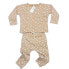 Фото #2 товара Q by Quincy Mae Baby Girls' 2pc Floral Brushed Jersey Top /Bottom Set size 0-3 M