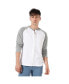 ფოტო #1 პროდუქტის Men's White & Grey Raglan Shirt