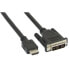 Фото #1 товара InLine HDMI-DVI Cable HDMI male / DVI male 18+1 black 5m