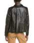 Фото #2 товара Lafayette 148 New York Notched Collar Leather Jacket Women's S