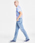 Фото #4 товара Men's Straight Fit Tufts Blue Jeans, Created for Macy's