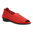 Sesto Meucci Evonne Nubuck Perforated Slip On Womens Red Flats Casual 307081-60