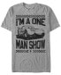 ფოტო #1 პროდუქტის Disney Pixar Men's Cars McQueen One Man Show Short Sleeve T-Shirt