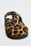 ANIMAL PRINT LEATHER CLOGS