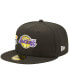 Фото #1 товара Men's Black Los Angeles Lakers 17x NBA Finals Champions Crown 59FIFTY Fitted Hat