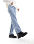 Фото #2 товара Mango straight leg jeans in light blue