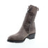 A.S.98 Callhoun A22208-101 Womens Gray Leather Zipper Casual Dress Boots 11