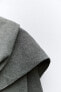 Короткое трикотажное пальто с асимметричным шарфом ZARA