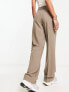 JJXX Mary high waisted tailored trousers in mushroom