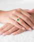 Фото #2 товара Кольцо Macy's Green & White Zirconia Pave ENGAGE 2ct. 14k Gold Over Sterling