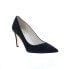 Фото #2 товара Bruno Magli Telma BW2TELA1 Womens Black Suede Slip On Pumps Heels Shoes 6.5