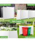 Privacy Fence Panels Kit Air Conditioner Trash Can Enclosure Vinyl White Color