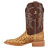 Фото #3 товара R. Watson Boots Full Quill Ostrich Embroidery Square Toe Cowboy Mens Brown Dres