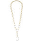 Фото #3 товара Wrapped in Love diamond Oval Link 20" Lariat Necklace (1 ct. t.w.) in 14k Gold-Plated Sterling Silver, Created for Macy's