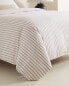 Striped cotton duvet cover