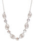 ფოტო #1 პროდუქტის Silver-Tone Crystal Pavé Pear Frontal Necklace, 16" + 3" extender