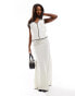 Фото #1 товара ASOS DESIGN bias cut linen maxi skirt co ord in ivory